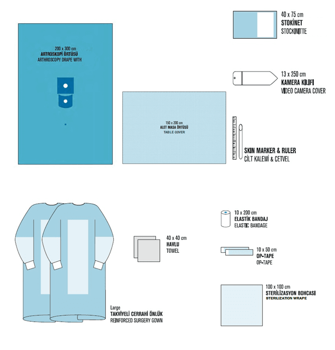 Arthroscopy Drape Set with Pouch
