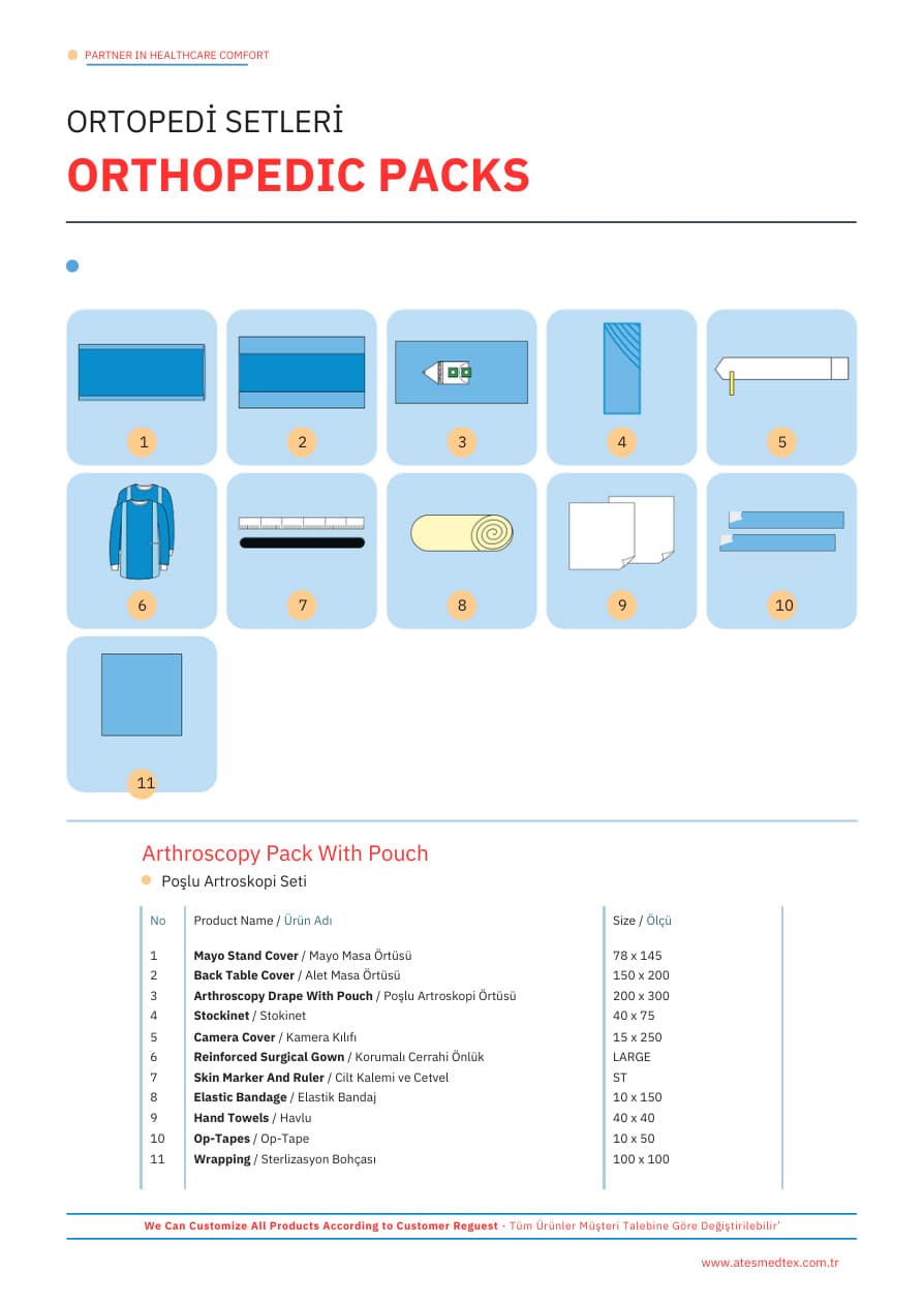 Arthroscopy Pack With Pouch
