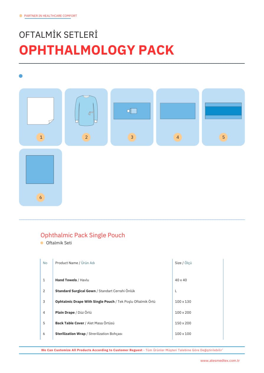 Ophthalmic Pack Single Pouch