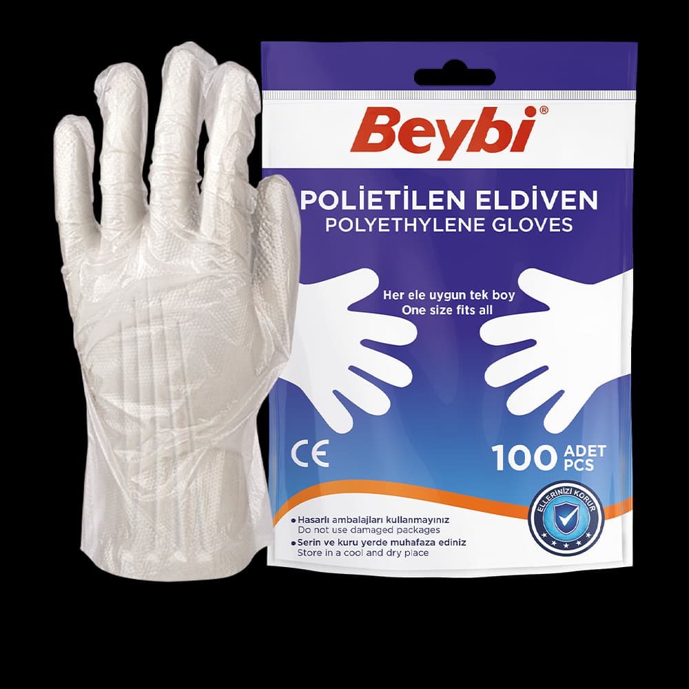 PET (Polyethylene) Gloves - 100 sachets