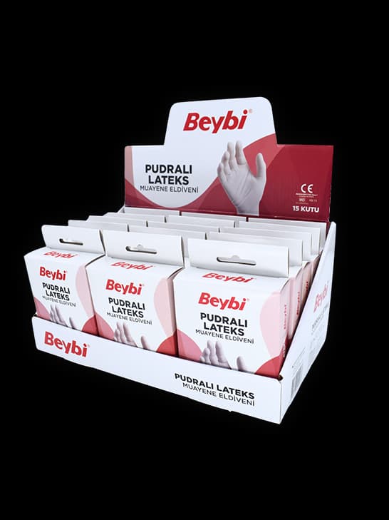 Powdered Latex Examination Gloves Box of 10 — 1