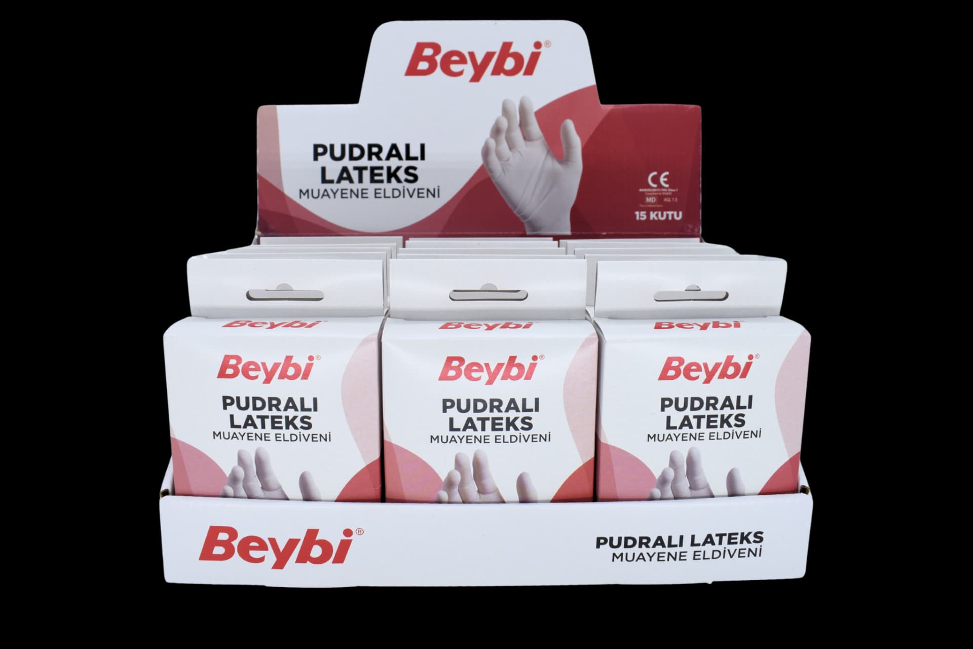 Powdered Latex Examination Gloves Box of 10 — 2