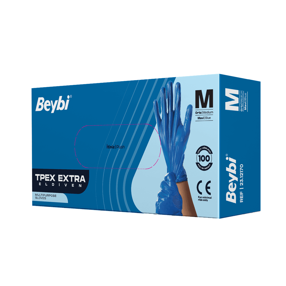 TPEX Extra Gloves Blue - Box of 100 — 1