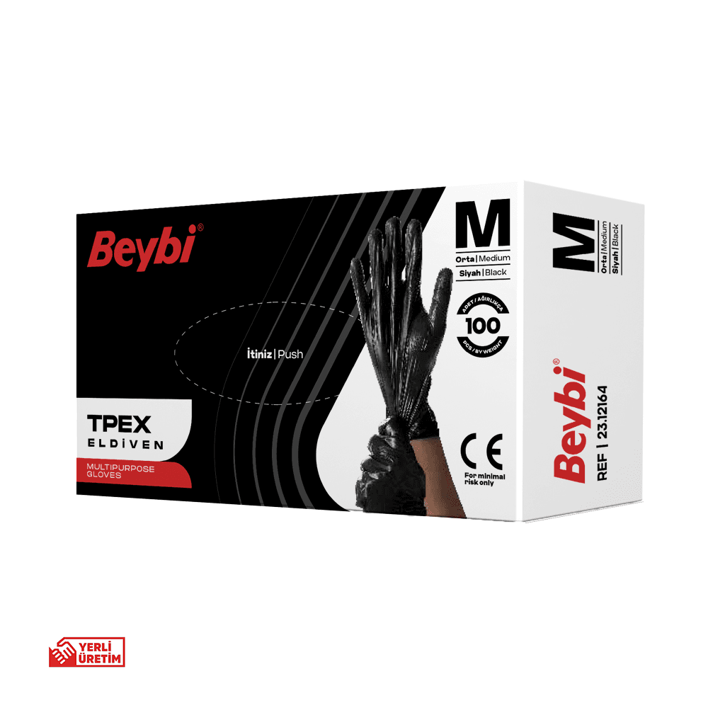 TPEX Gloves Black - Box of 100 — 1