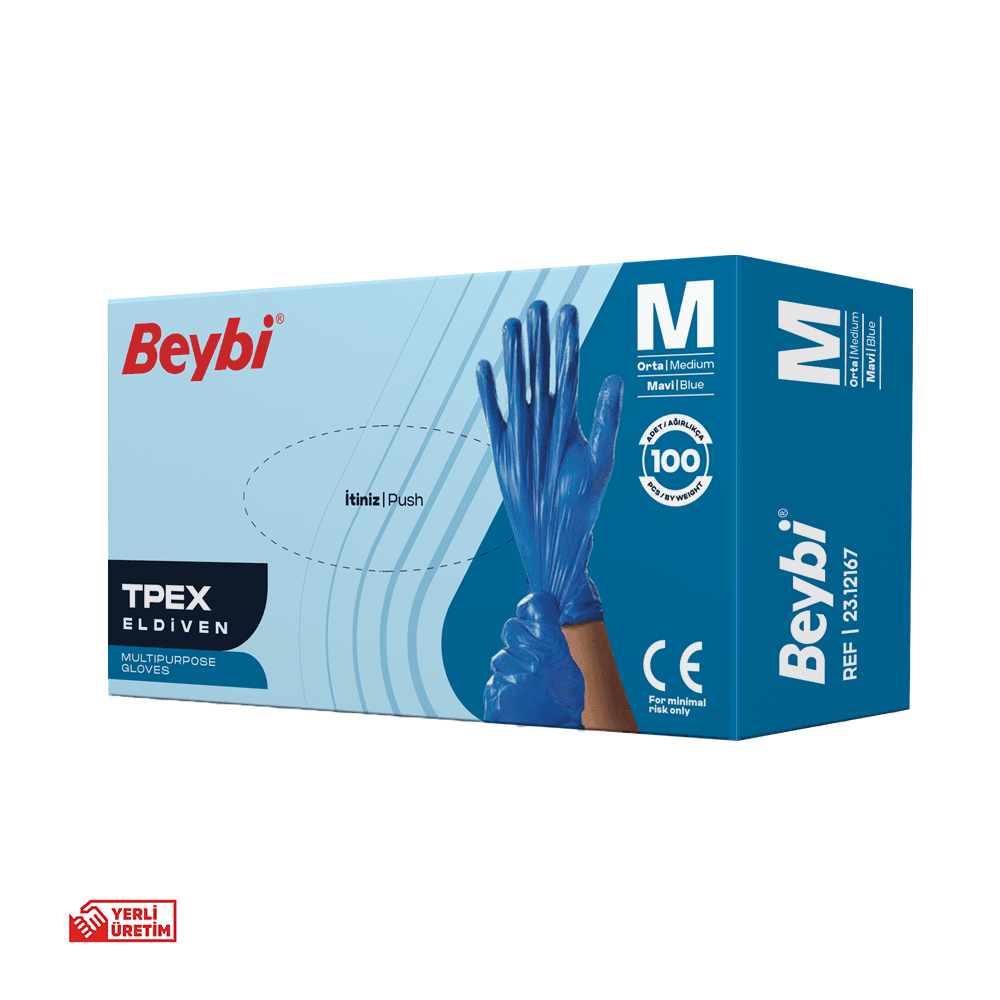 TPEX Gloves Blue - Box of 100 — 1